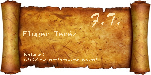 Fluger Teréz névjegykártya